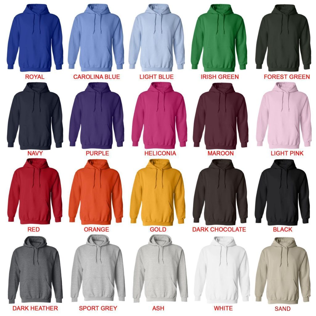 hoodie color chart - Kai Cenat Shop